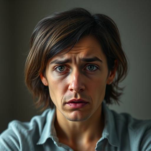 A person feeling stressed and anxious before a job interview.
